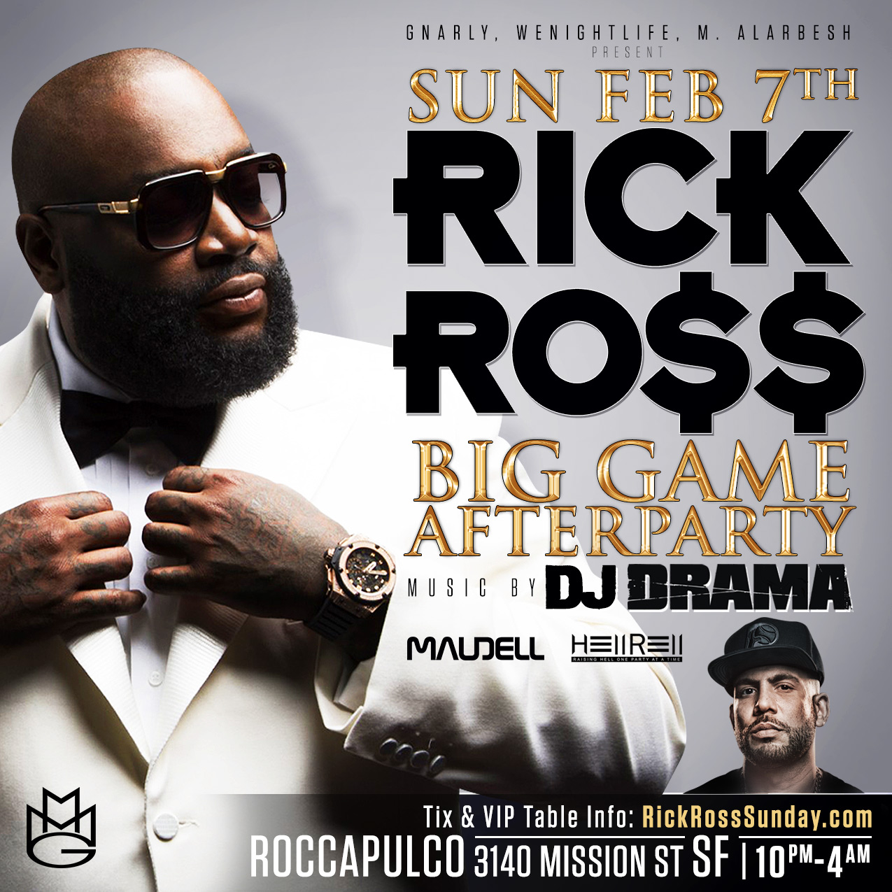 Rick Ross Super Bowl Party Roccapulco 2016 SF SB50