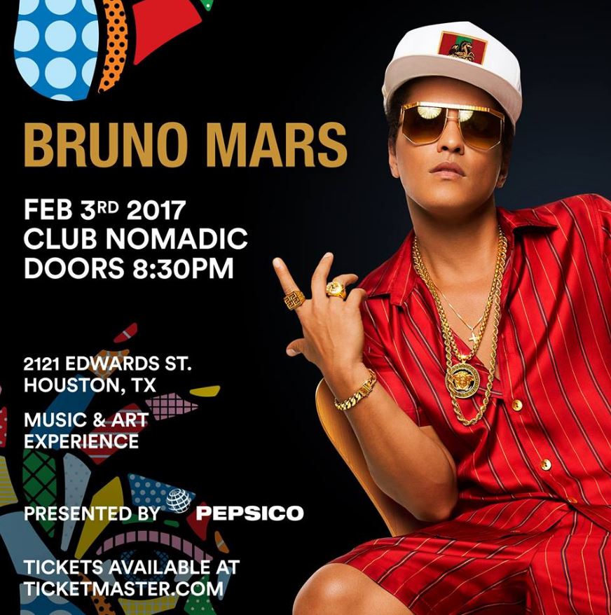 LAS VEGAS SUPER BOWL PARTIES AND TAILGATES 2024  Bruno Mars Super Bowl  Party, Super Bowl Parties Houston 2017, Super Bowl Events Houston 2017