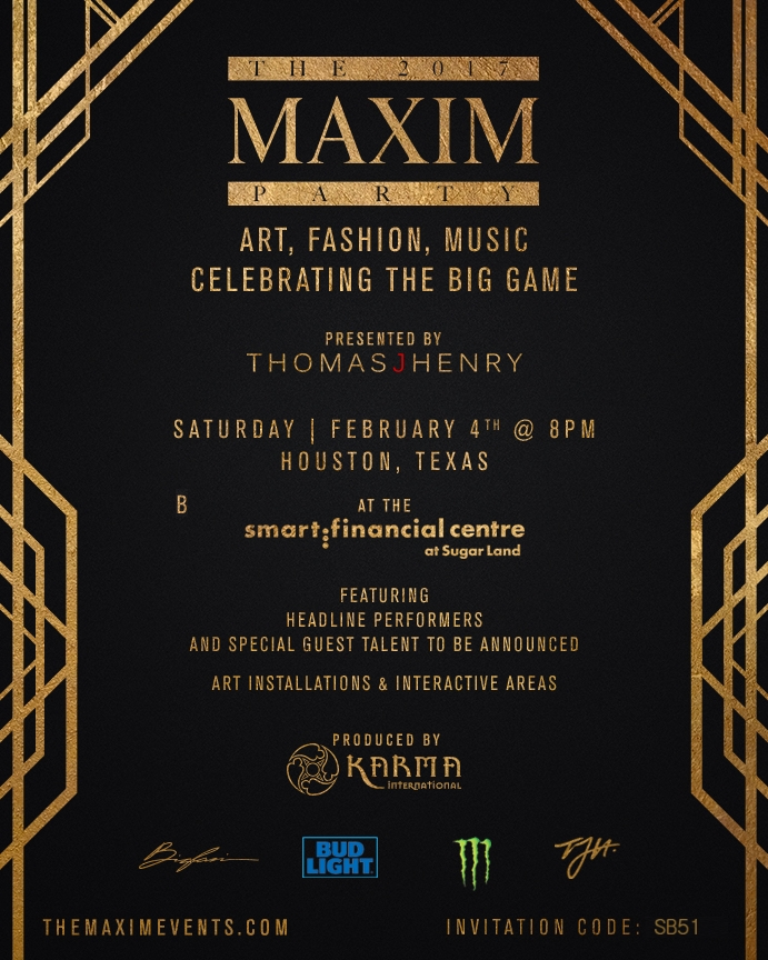 2017 Maxim Super Bowl Party Houston Events