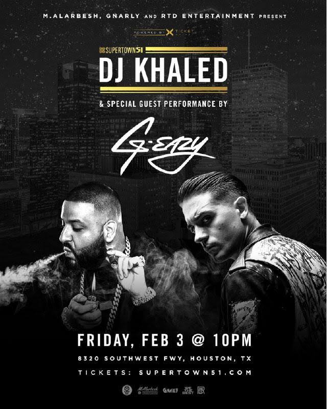DJ Khaled G-Eazy Super Bowl Party 2017 Houston
