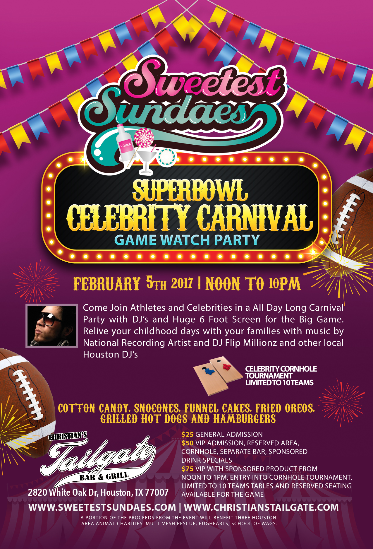 Sweetest Sundaes Super Bowl Celebrity Carnival Houston 2017